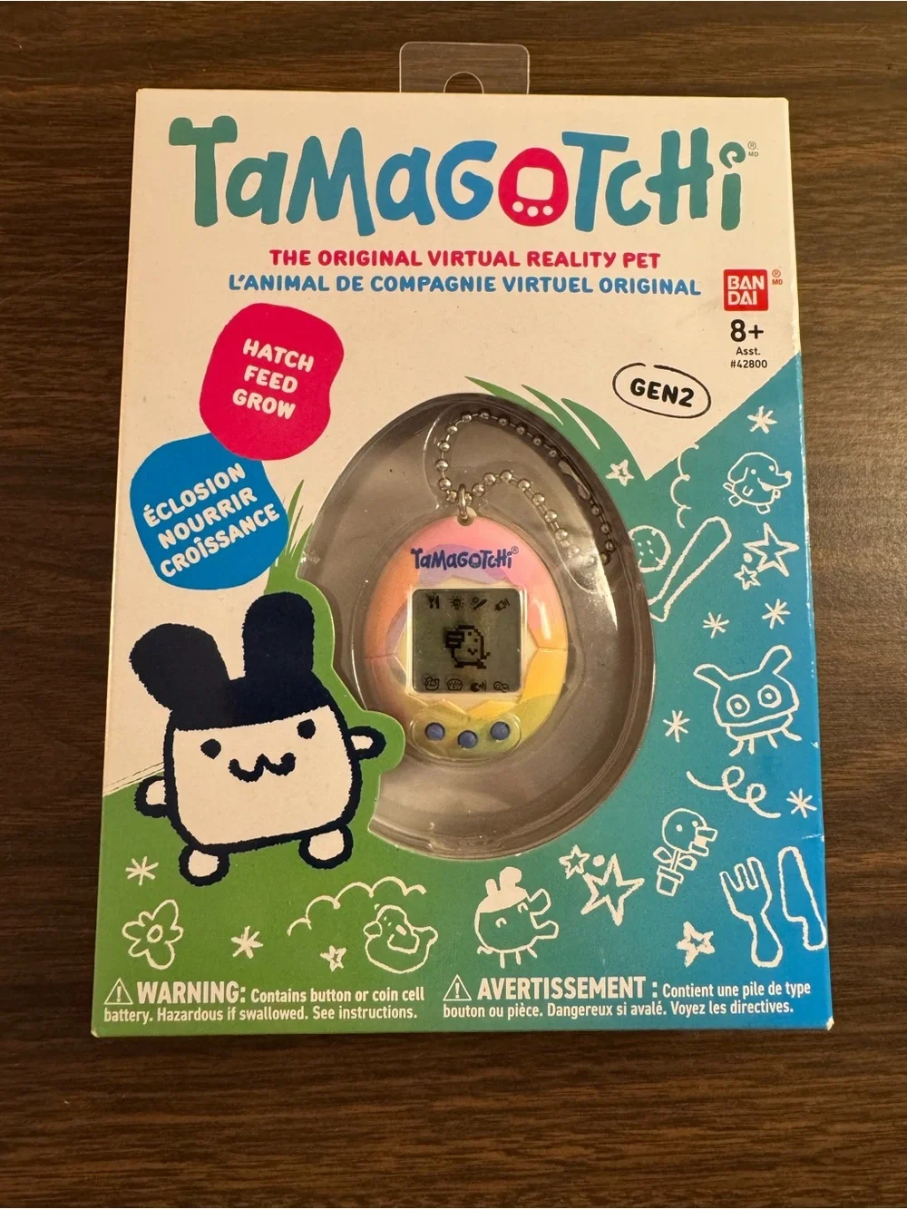 Bandai Original Tamagotchi Gen 2 Pastel Swirl Virtual Pet NIP 2022 New NIB